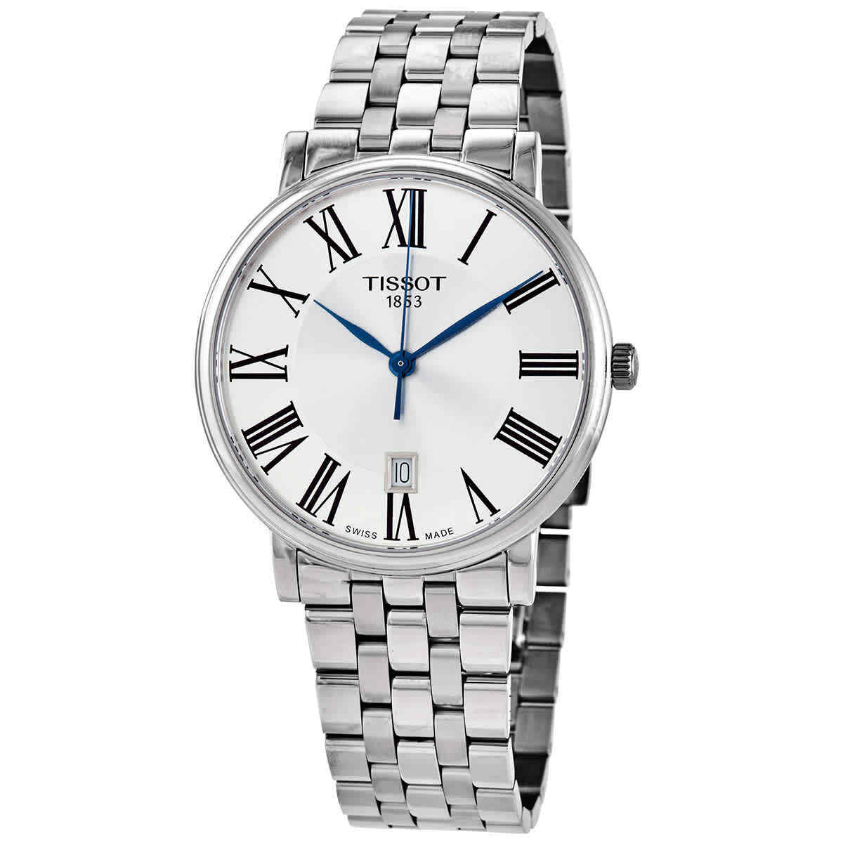 Мужские часы Tissot Carson Premium с кварцевым серебряным циферблатом T122.410.11.033.00