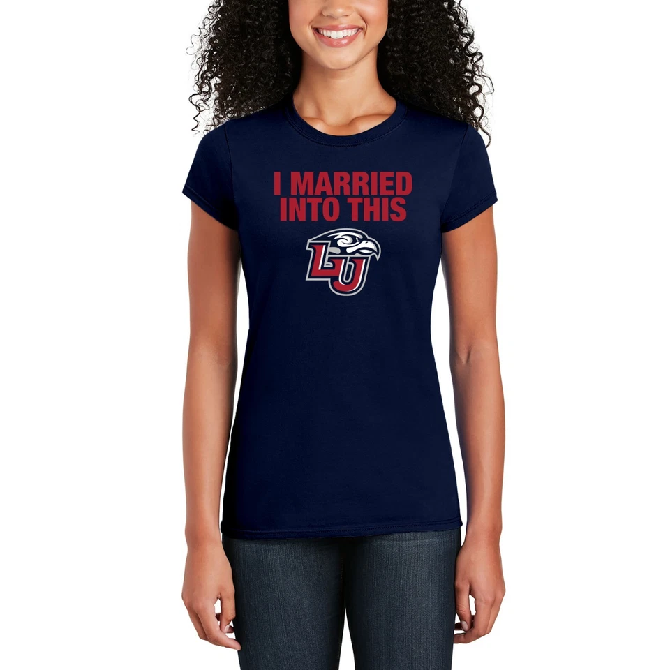 Liberty I Married Into This Women's T-Shirt - Navy - Image 4 of 4