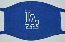 Los Angeles Baseball Inspired Design Blue Reusable Dual Layer Cotton Face Mask