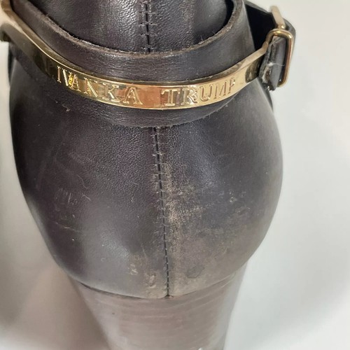 Ivanka Trump Cuero Botines Botines Mujer 9 Marrón Hebilla Correa Cremallera Moda - Imagen 4 de 7