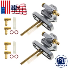 Set of 2 Fuel Petcocks For Yamaha XS750 XS850 XS1100 - Non-Vacuum - Left & Right