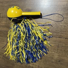 Rare Vtg University of Michigan Rooter Rattle 8” Hand Held Spirit Noisemaker