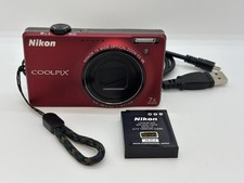 Nikon Coolpix S6000 Digital Camera 14.2MP 10x Opt. Zoom Red From JAPAN / Exc