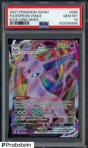 2021 Pokemon SWSH Evolving Skies #065 FA/Espeon VMAX PSA 10 GEM MINT