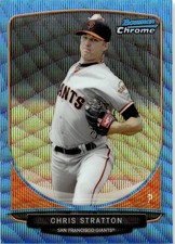 2013 Bowman Chrome #BCP154 Chris Stratton Prospects Blue Wave Refractors
