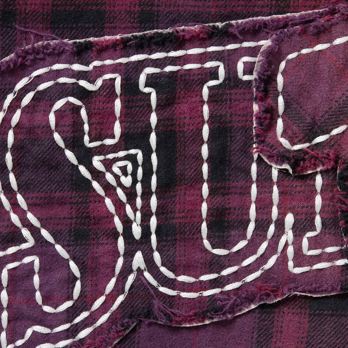 Supreme True Religion Quilted Lined Plaid Flannel Shirt 'Purple' M