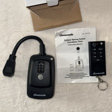 DEWENWILS Light Sensor Outlet Timer Remote Ou...