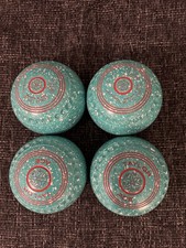 Taylor Ace Bowls Size 2 Mint/White Set of 4 Lawn Bowls