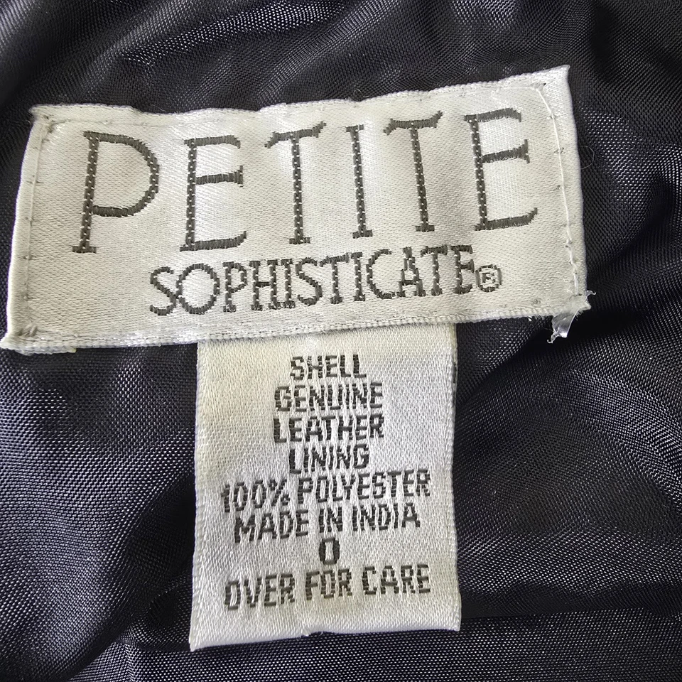 Falda Petite Sophisticate para mujer talla 0 negra 100 % cuero genuino forrada ventilada Foto 4 de 4