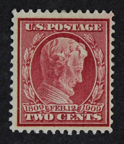 CKStamps: US Stamps Collection Scott#369 2c Lincoln Mint HR OG Bluish