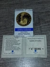 AMERICAN MINT SYMBOLS OF FREEDOM STATUE OF LIBERTY 24K GOLD LAYERED COIN/COA