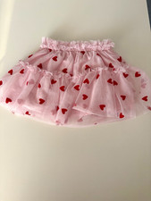 Cat  Jack Girls Pink Tulle Hearts Tutu Skirt Elastic Waist 2T Party