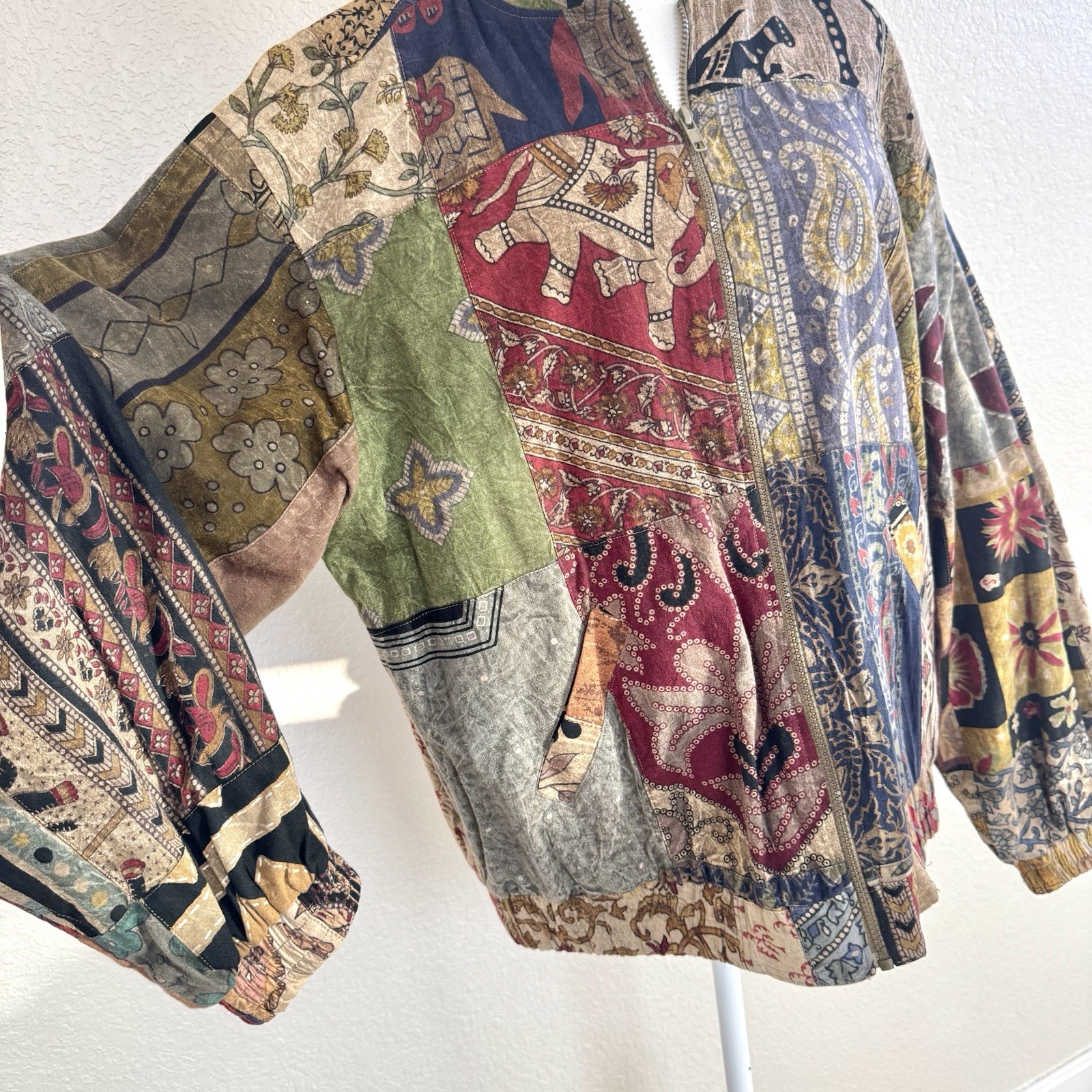 Sacred Threads Patchwork Jacket M/L Boho Festival… - image 2