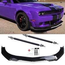 For Dodge Challenger Srt Sxt Front Bumper Lip Splitter Sport Spoiler Black White