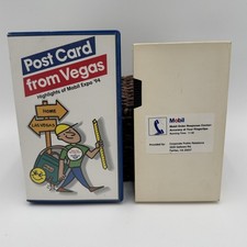 Vintage Mobil VHS Lot Post Card From Vegas Expo 94 Order Response Tape Training