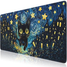 Black Desk Cover Mat,Cute Keyboard Mats Aesthetic,Anime Computer Pad for Desk...