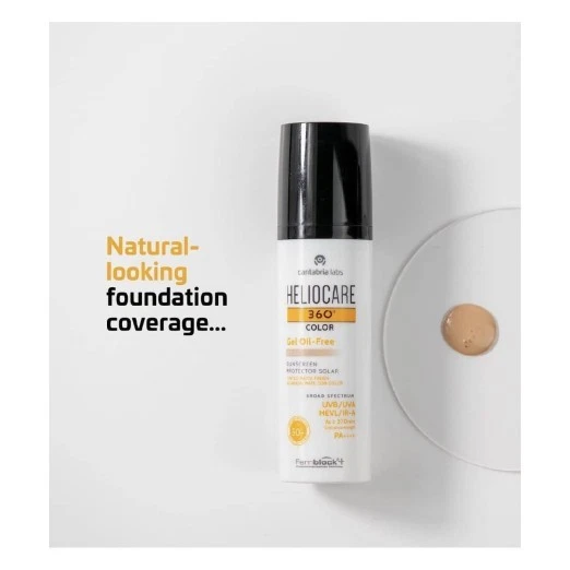 Gel Heliocare 360 sin aceite color beige tintado FPS50+ 50 ml Foto 4 de 4