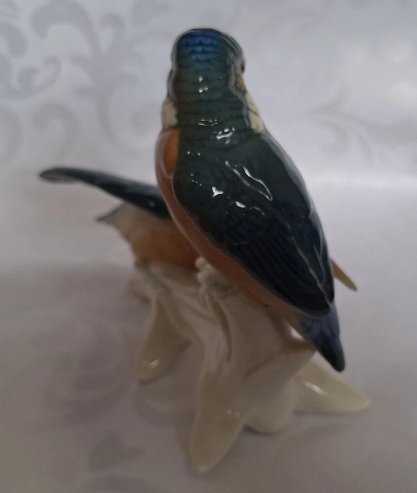 KARL ENS, VOLKSTEDT FIGURE - 2 KINGFISHERS ON BRANCH #7521 - Image 4 of 4