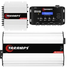 TARAMPS - MD 8000 1 ohm 1 Channel + TS 400X4 2 ohm + PRO 2.4S - CAR AUDIO