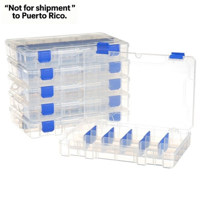 #ad #ad 4007 Tuff Trainer 24 Compartments 6 Pack Clear 11 inches Fishing Tackle Box $33.26