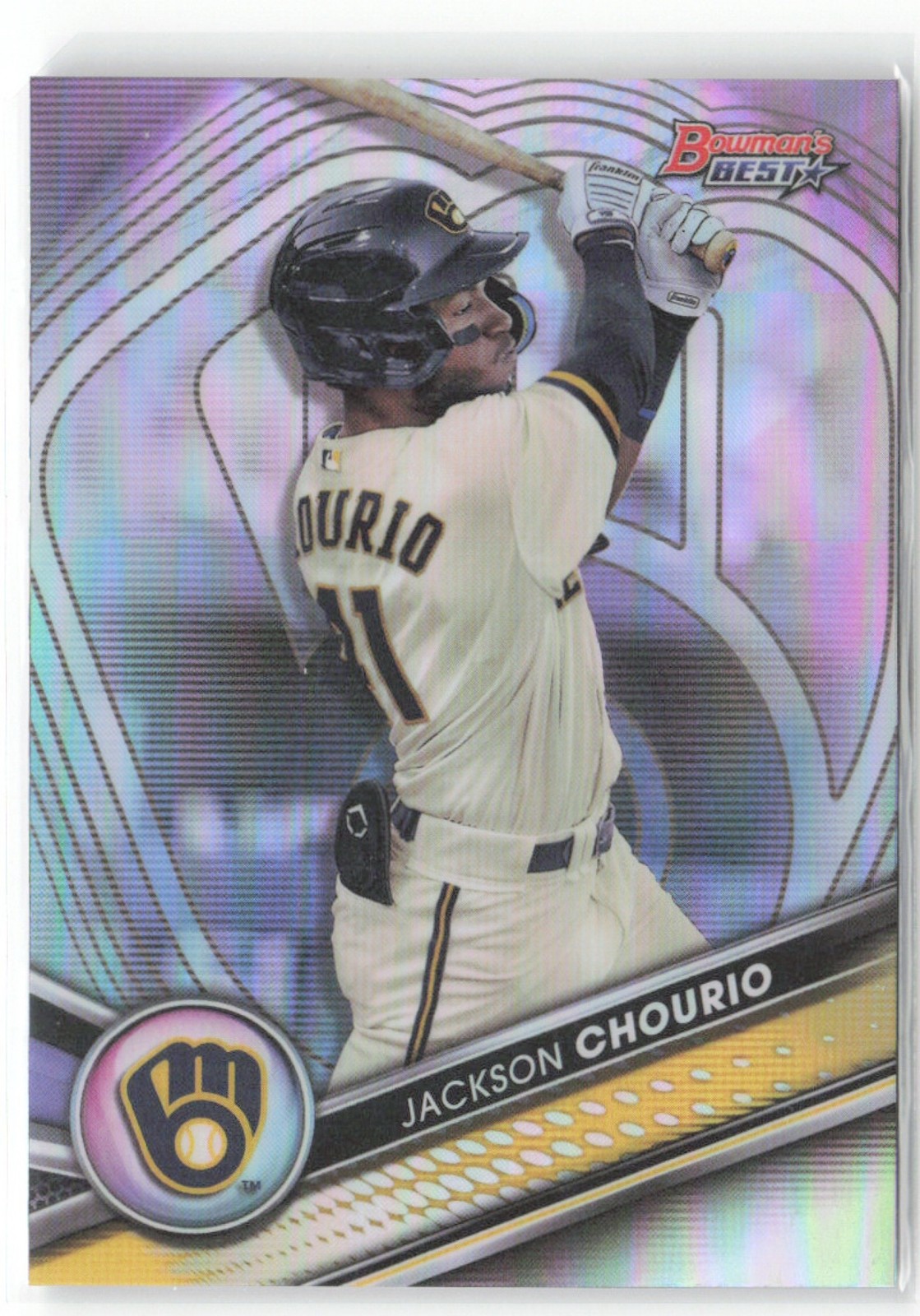 2022 Bowman's Best Jackson Chourio Top Prospects Refractor #TP-19 Brewers
