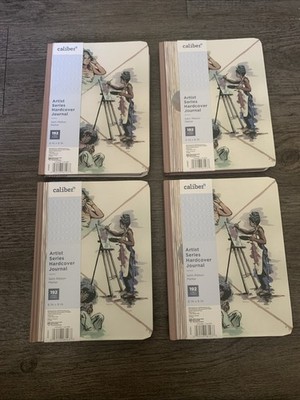 Set 4Caliber Artist Series Hardcover Journal with Satin Ribbon Marker 6×8 192...