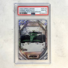 2025 Topps Chrome F1 Diamond 75th Anniversary Gabriel Bortoleto Rookie Rc PSA 10