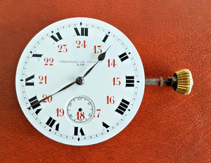 Cadran émaillé Pour Montre à Gousset - Diamètre 28 Mm - Occasion, Style Vintage