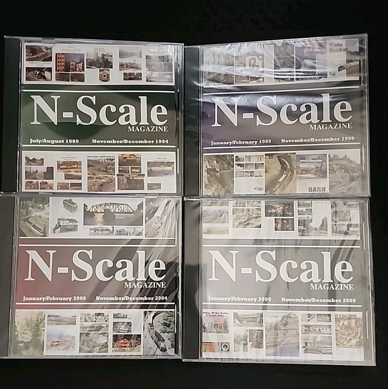 Lot of 4 N-SCALE Magazine CDs~ ALL ISSUES -SEVENTEEN YEARS 1989- 2005 NEW