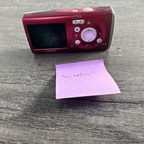 Canon Ixus i Zoom Pink/Red 7.1MP Compact Digital Camera Working - Picture 3 of 5