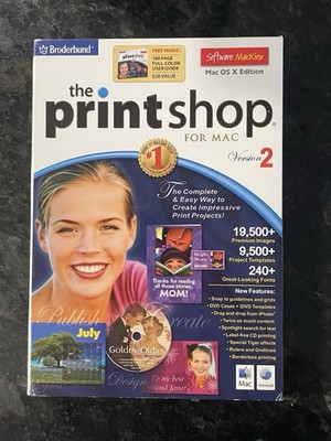 The Print Shop Brøderbund MAC Version 2 Software OS X Edition