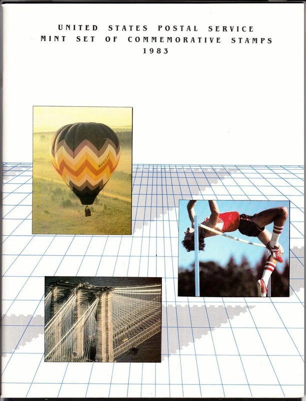 US 1983 Commemorative Year original illustrated folder-no stamps-missing 1 mount