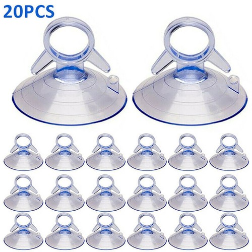 20 Pz 45mm Ventose Plastica Trasparente Gomma Auto Parasole Ventose Pastiglie - Foto 2 di 8