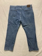 Wrangler Jeans Mens 42x30 Relaxed Bootcut Blue Denim Comfort Fit