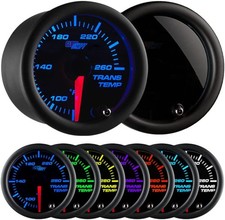 Tinted 7 Color 260F Automatic Transmission Temp Gauge Kit - Includes 1/8-27 NPT
