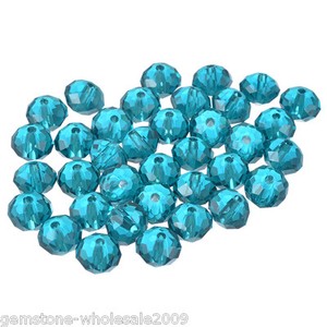 Wholesale-Lots-Peacock-Blue-Crystal-Glass-Faceted-Rondelle-Beads-8x6-3mm