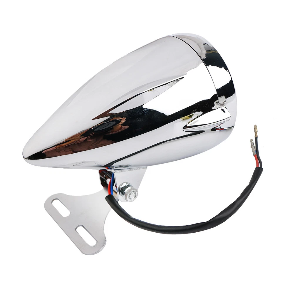 4.5英寸H4镀铬遮阳灯适用于Harley Bobber Chopper定制12V — 第 4/4 张图片