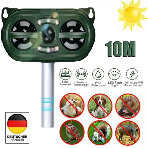 Vogelabwehr Gardigo® Solar Vogelschreck Ultraschall Taubenabwehr - Foto 11