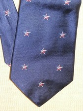 NEW Brooks Brothers UK Neck Tie/Necktie Silk blue red white blue stars 57"x3.75"