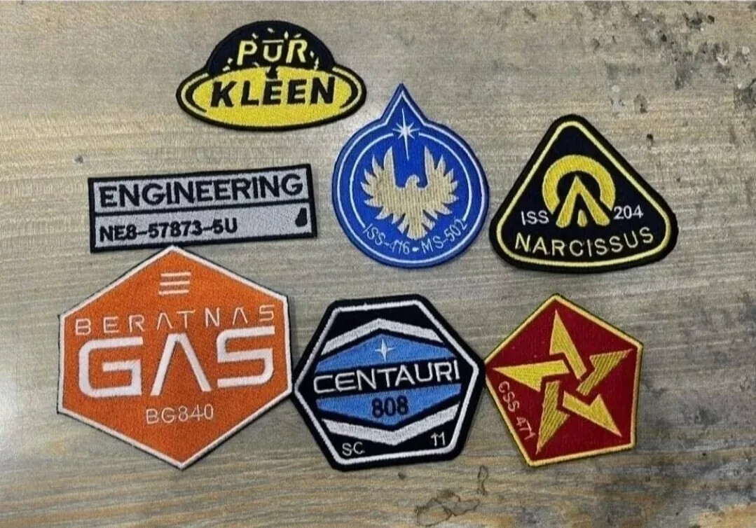 space patches amos Burton cosplay set of 7 pcs iron on embroidery set