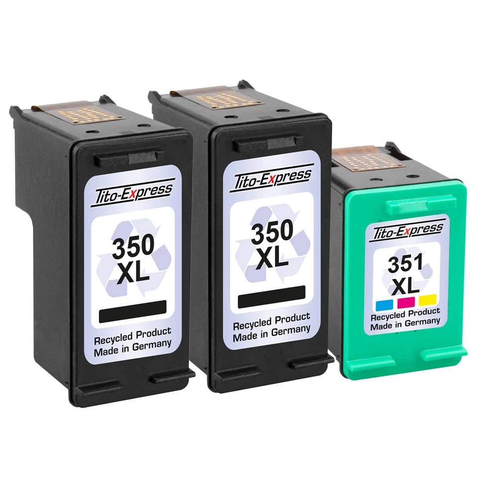3 Patronen für HP 350 XL & 351 XL Photosmart C4200 C4280 C4380 Officejet J5780 - Bild 2 von 2