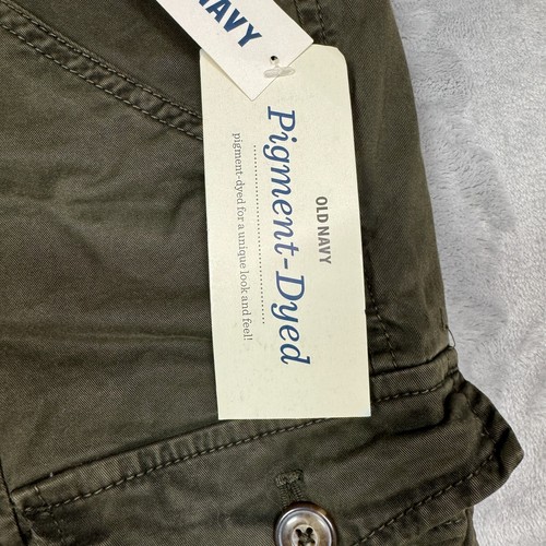 Old Navy Cargo Pants Women's SZ 6 Army Green Straight Leg Cotton Blend - Picture 5 of 12