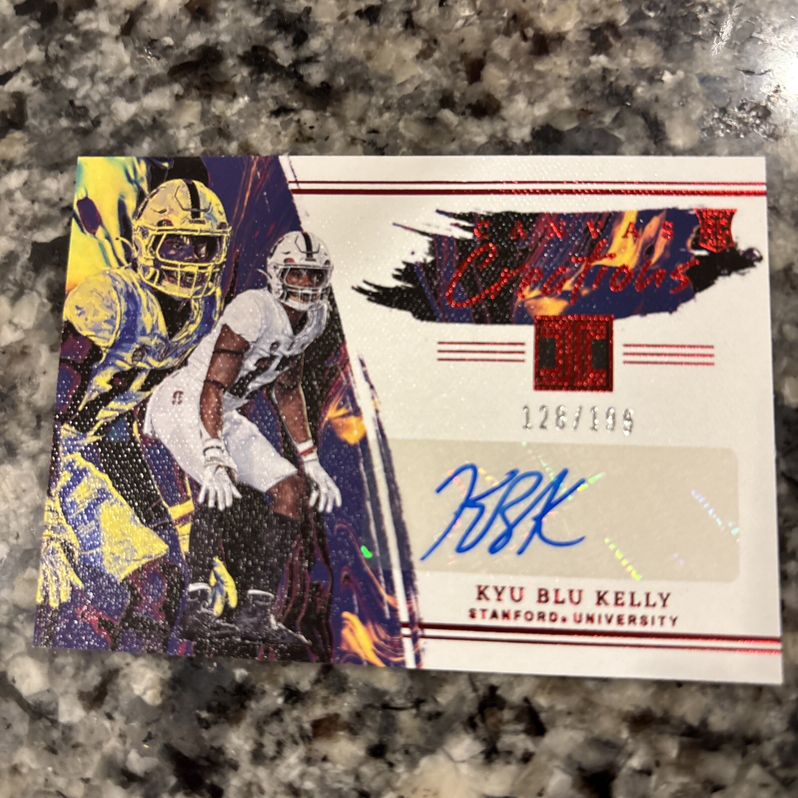 Kyu Blu Kelly Panini Chronicles Draft Picks Impeccable Canvas Creations Autographs #CCKBK Base