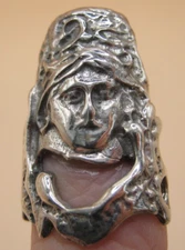 Novelty English Hallmarked Sterling Silver Art Nouveau Style Thimble