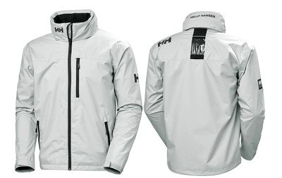 Helly Hansen Authentic CREW HOODED JACKET 33875-853 Waterproof Windproof GrayFog