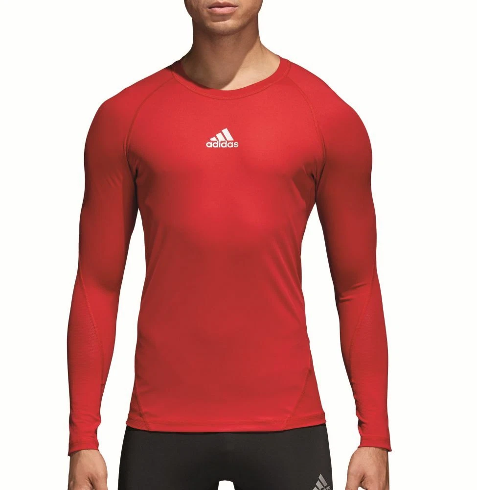 voldoende Betsy Trotwood Stoutmoedig Adidas Mens Alphaskin Sports Football Soccer Long Sleeve Base Layer Top Red  | eBay