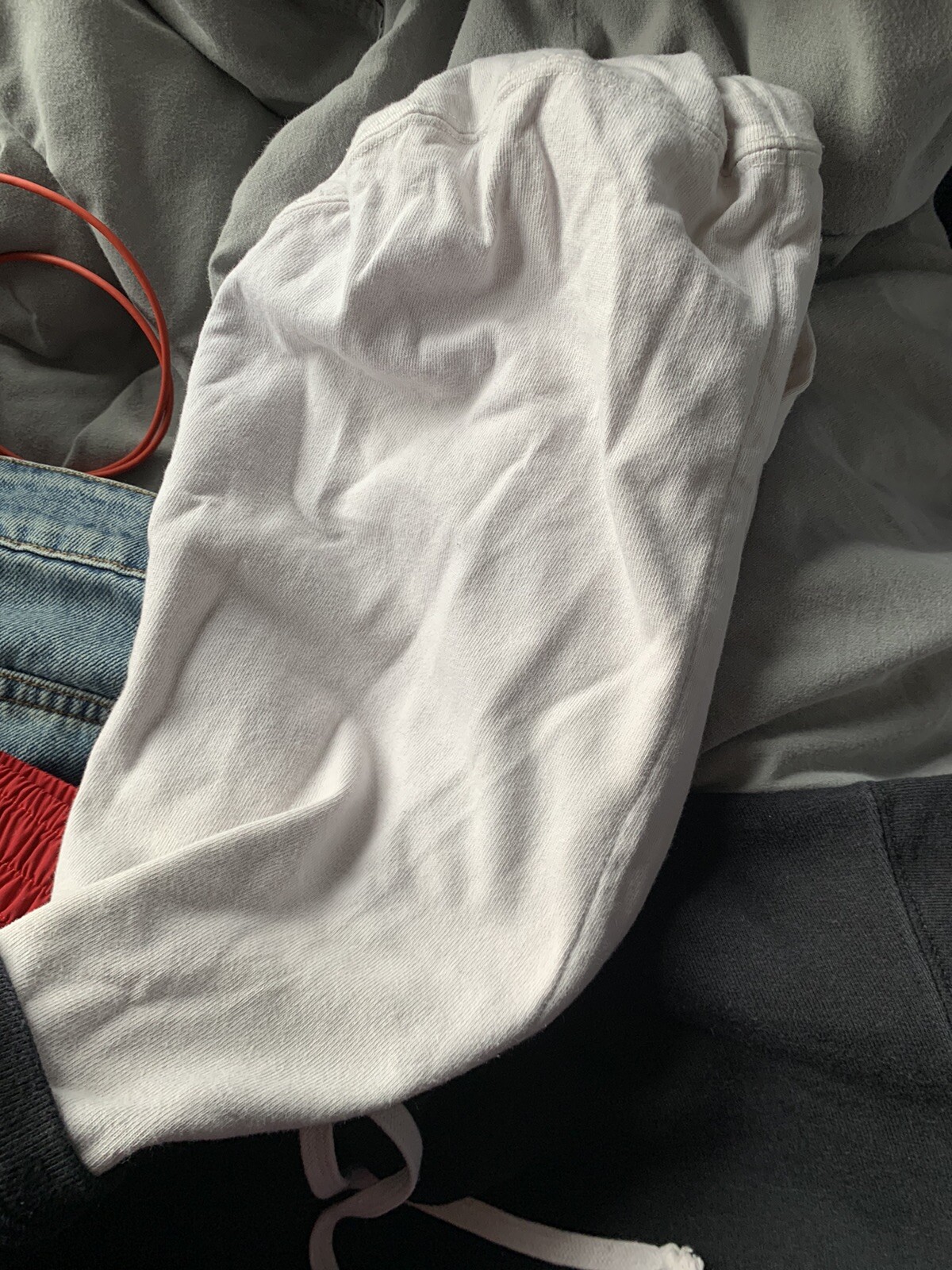 2000s Supreme 1994 Logo Arm Patch Two Tone Hoodie Black/White Size XLarge. image 8