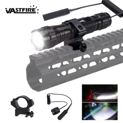 1000LM LED Flashlight Predator Torch 20mm Rail Mount Hog Varmint Coyote Hunt US