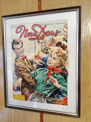 1950 Wood Frame Vintage Poster ポスター