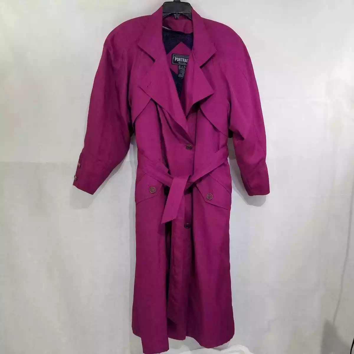 Raspberry trench coat clearance
